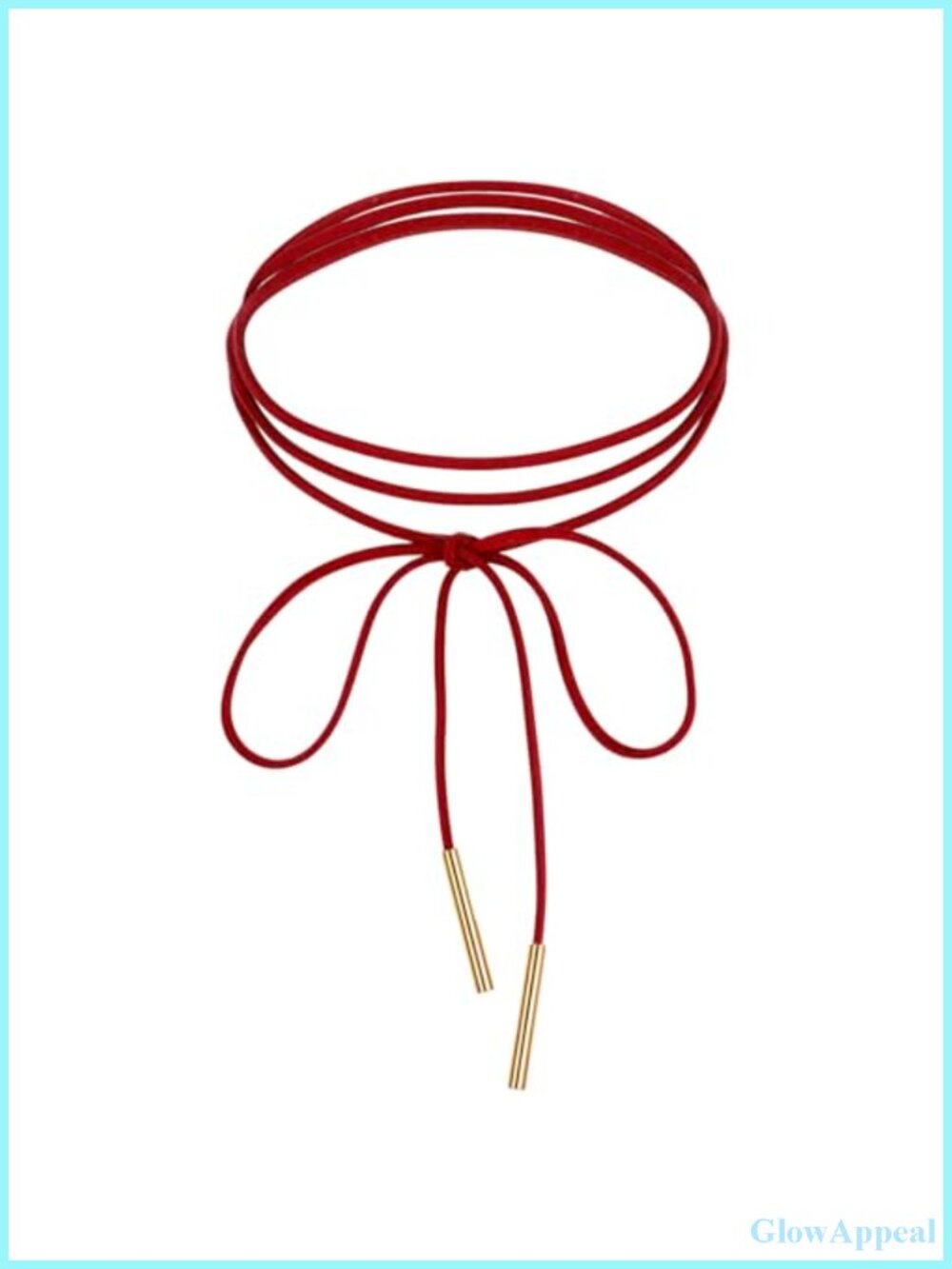 Velvet Gothic Wrap Choker with Gold Tube Pendant Long Suede Necklace